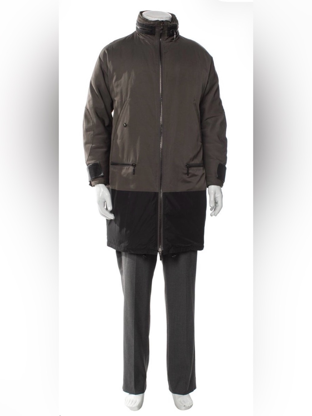 Moncler Gamme Rouge Puffer Coat - Olive Black - Long Jacket - XS